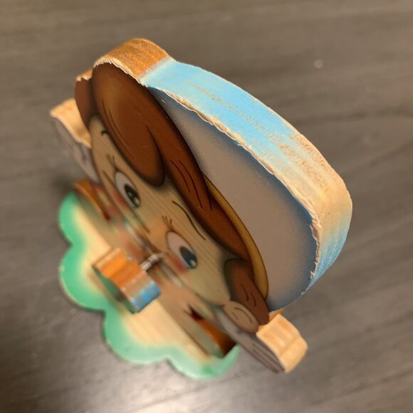 Vintage Bartolucci Pinocchio Music Box Made in Italy spins to crank music - Picture 4 of 12